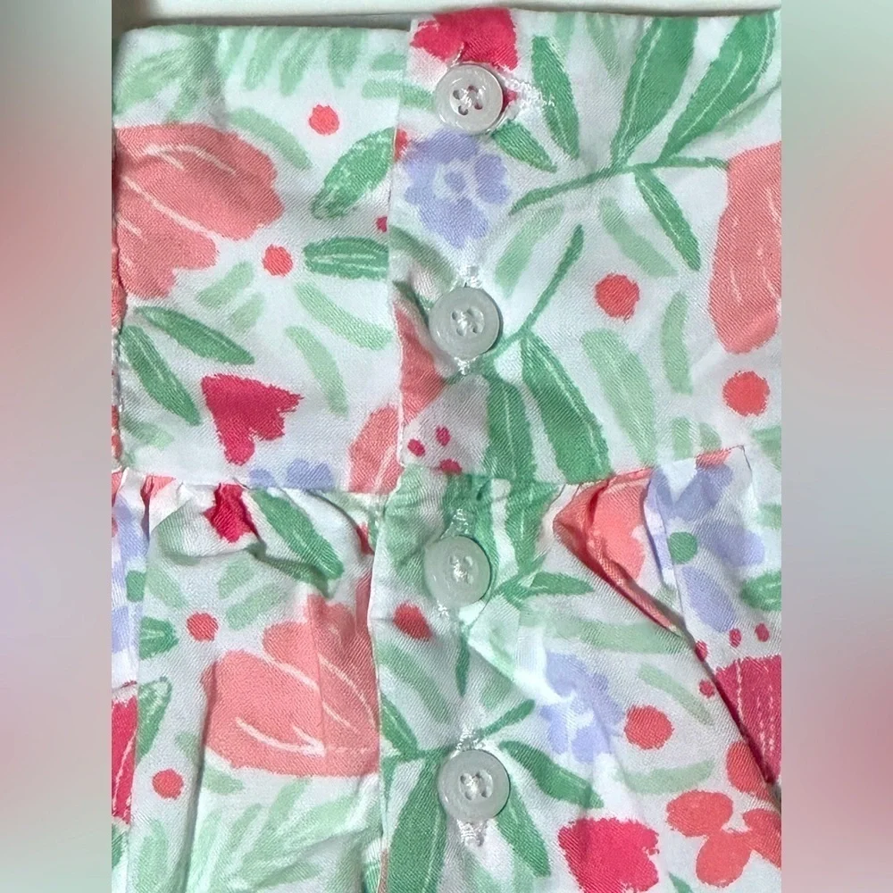 Carters Spring Floral Baby Sundress with Ruffle Straps 100% Cotton 0-3 months